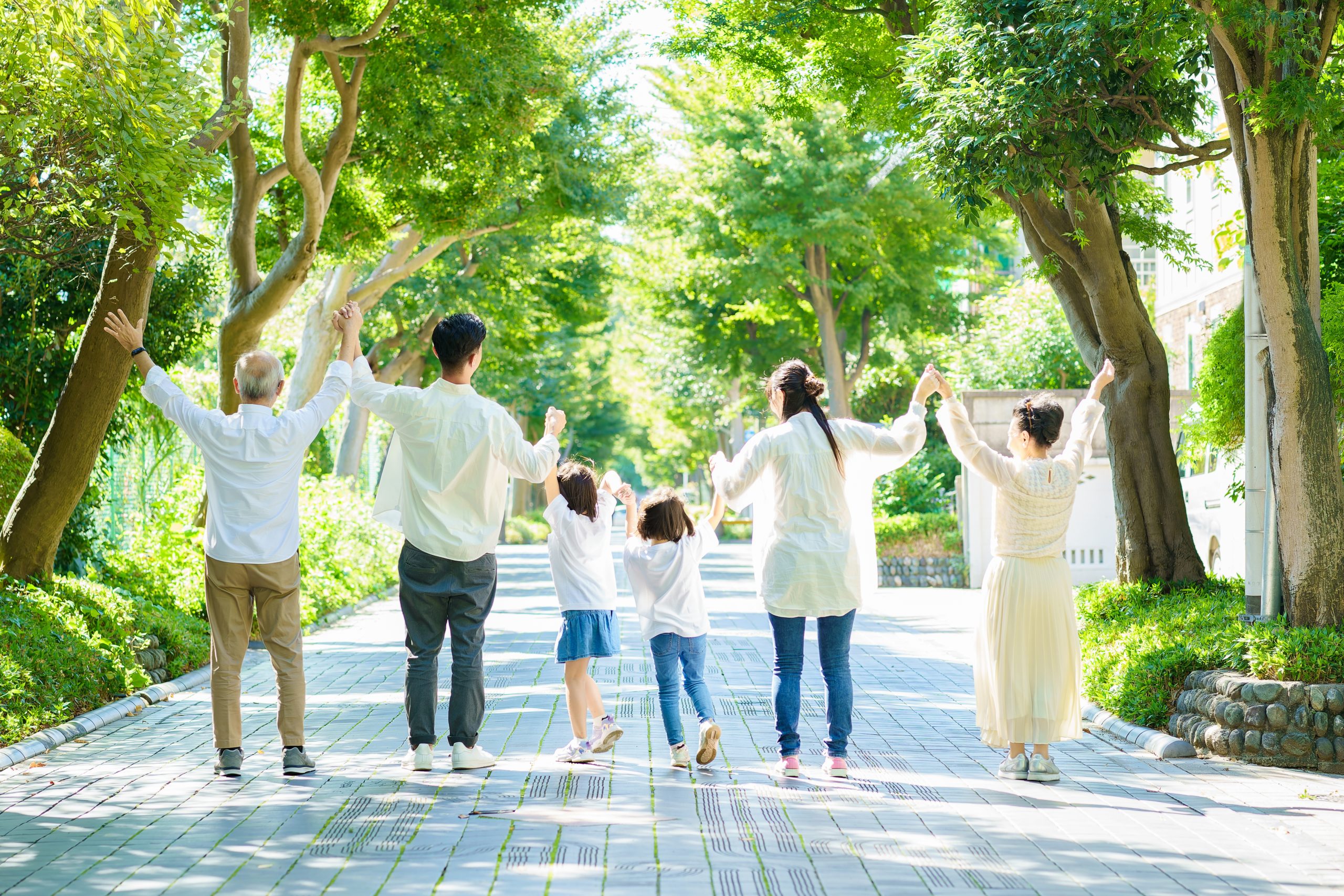3,Generation,Family,Holding,Hands